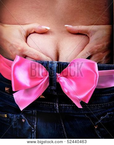Womans Hands Running Down Man's buttocks