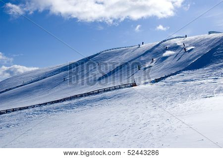 skiing people in Alps