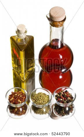 spices with oil and vinegar
