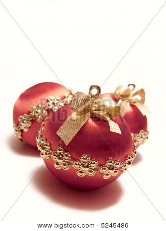 Rød jul kugler
