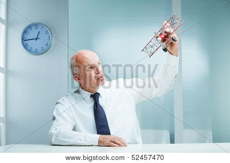 Desk Clerk Flying Toy Airplane