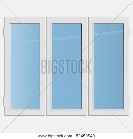 triple casement plastic window