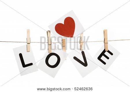 Message on clothespins