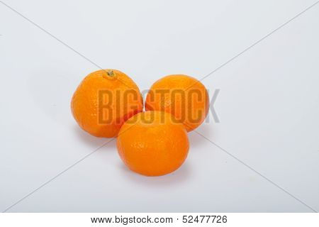 Close up of resh mandarin isolated on white