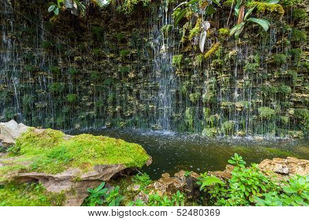 Artificial Waterfall In Butterfly Garden, Thailand