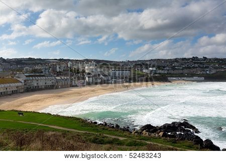 Porthmeor beach St Ives Cornwall England UK