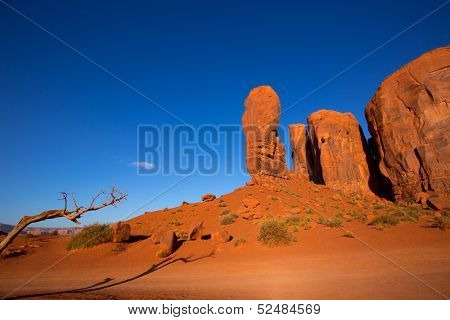 Monument Valley The Thumb Cly Camel Butte National park Utah