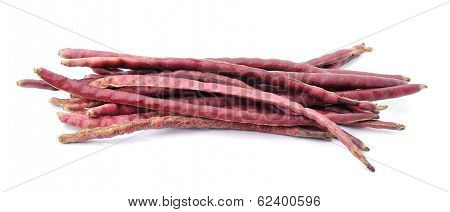 Red Beans On The White Background.