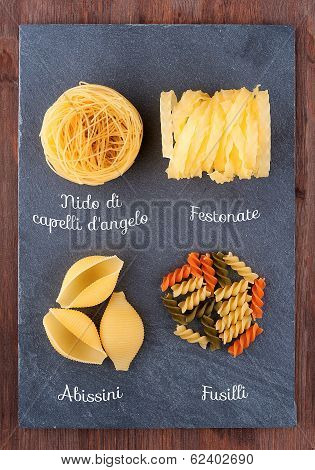 Set Of Traditional Italian Pasta