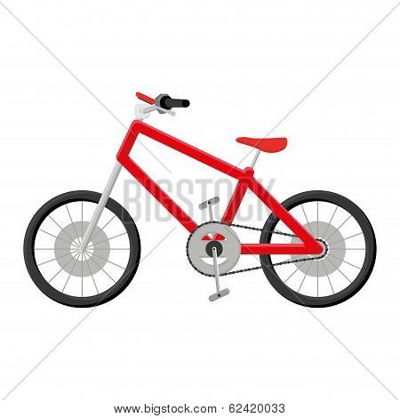 Vector Bicycle Illustration Isolated On White Background