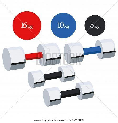 Vector Weights Illustration Isolated On White Background