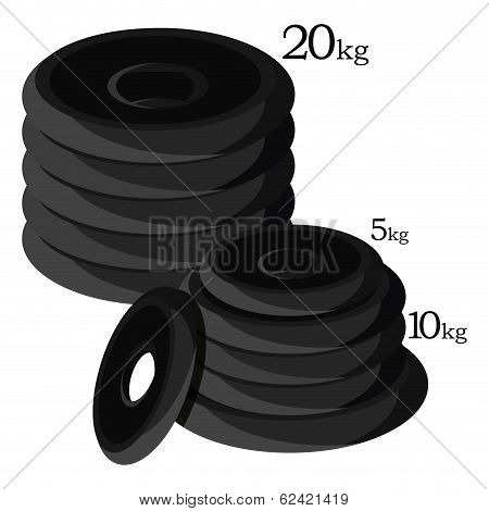 Vector Weights Illustration Isolated On White Background