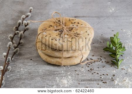 Bread on a table