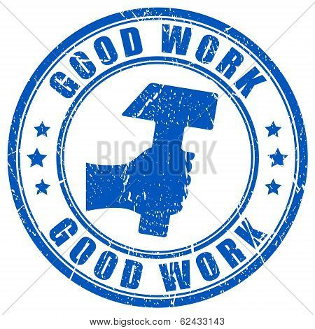 Good work vector stamp