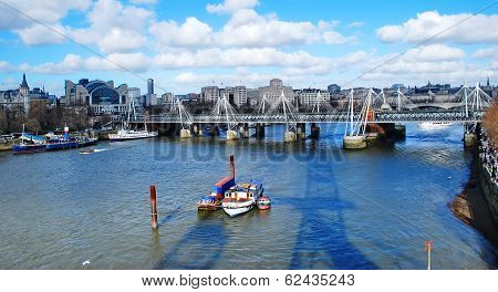 Hungerford Bridge On The Thames