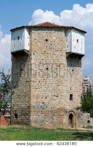 Octagonal Watchtower of ottoman fortress in Novi Pazar, Serbia