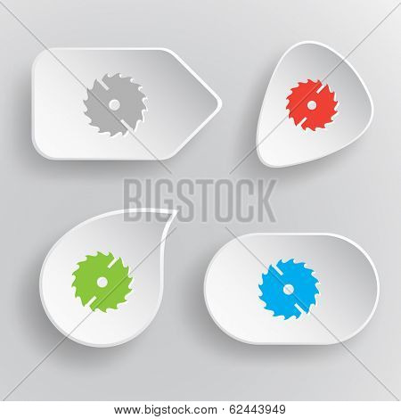 Circ saw. White flat raster buttons on gray background.