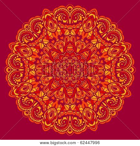 Flower Mandala. Abstract element for design