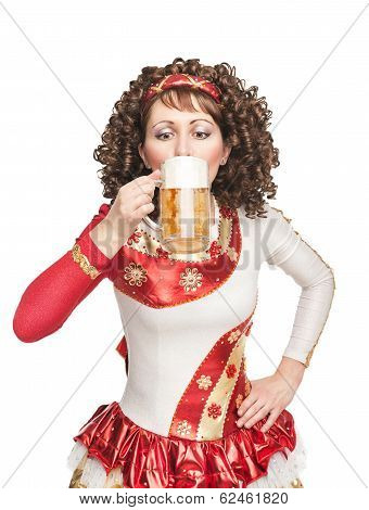 Irish Dancer Drinking Beer