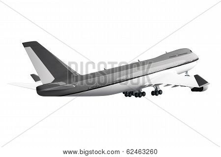 Passenger airplane isolated on white background