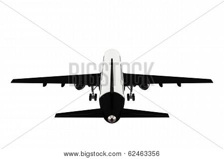 Passenger airplane isolated on white background