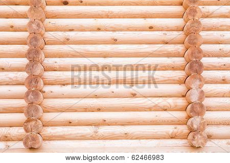 Wooden Hause. Sectioned Log.