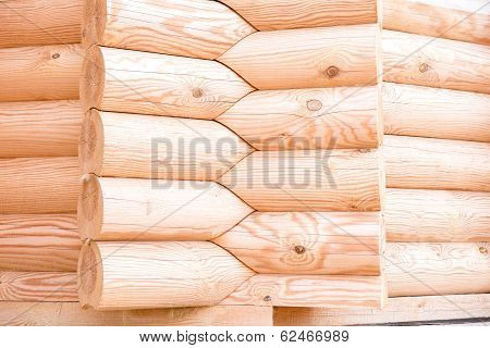 Wooden Hause. Sectioned Log.