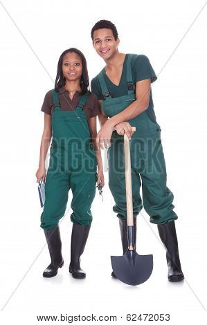 Couple Of Garden Workers