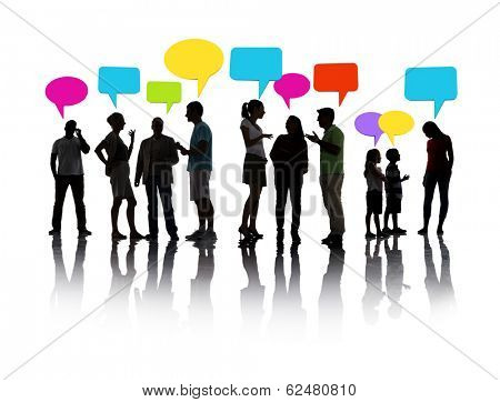 Silhouette of group of people