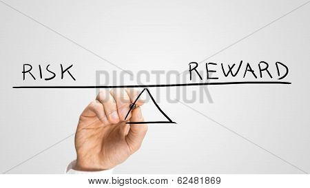 Diagram Of Seesaw Showing Risk And Reward