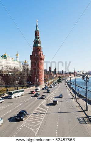 Kremlin Embankment In Moscow