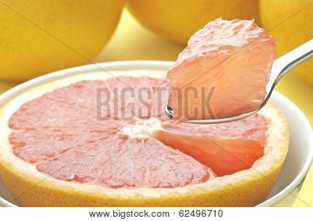 Grapefruit Section On Spoon
