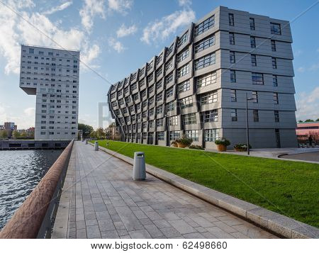 Apartment buildings in the modern city centre of Almere, The Ne