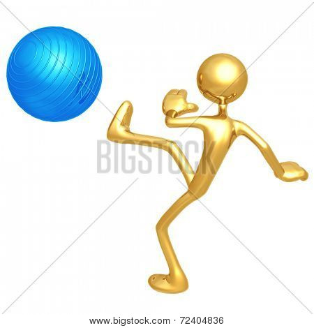 Kicking Yoga Pilates Physio Ball