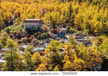 Temples In Yading