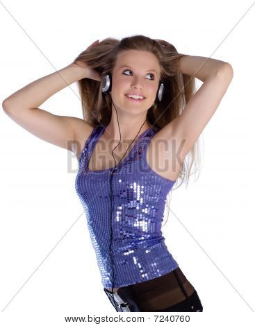 Girl With Earphones