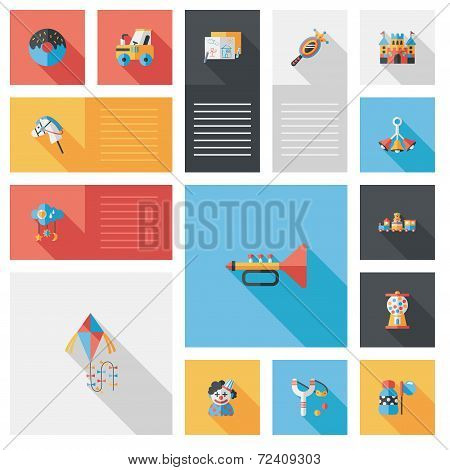 Kid Toys Flat Ui Background,eps10