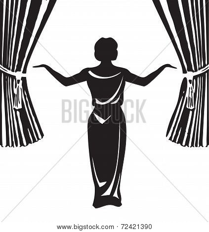 Actress On Stage