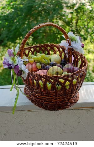 Fruit Basket On The Balcony