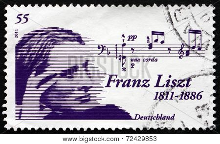 Postage Stamp Germany 2011 Franz Liszt, Hungarian Composer
