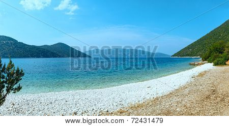 Summer View Of Antisamos Beach (greece,  Kefalonia).