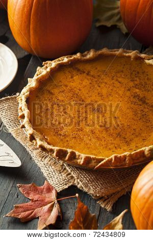 Homemade Pumpkin Pie For Thanksigiving