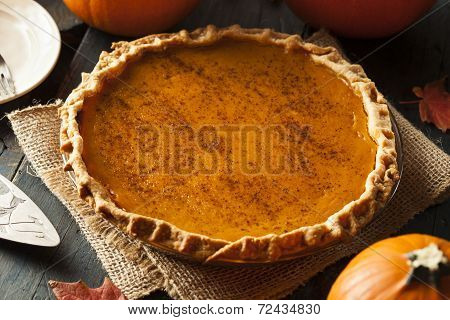 Homemade Pumpkin Pie For Thanksigiving