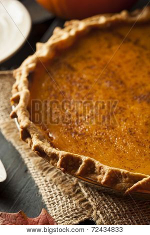 Homemade Pumpkin Pie For Thanksigiving
