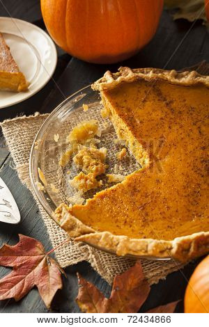 Homemade Pumpkin Pie For Thanksigiving