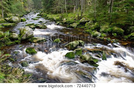 Mountain River Waterfall