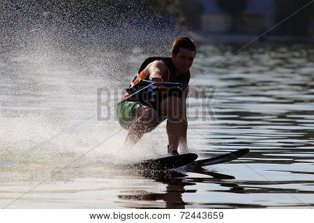 athlete waterskiing