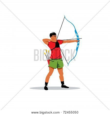 Athlete Archery Vector Sign