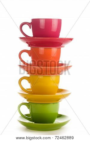 Colorful Rainbow Cups