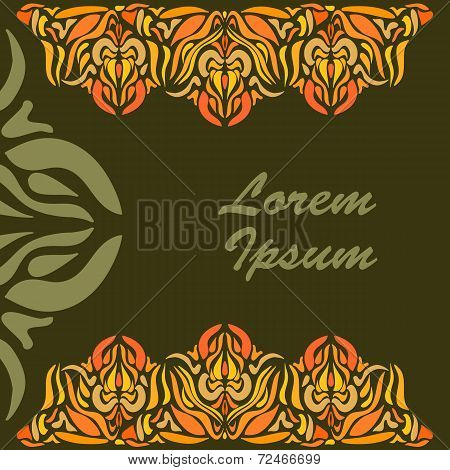 Ornamental lace pattern for greeting cards.